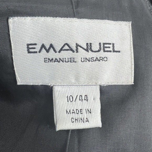 Emanuel Ungaro Double Breasted Wool Blazer Jacket Size 10/44 Knit - Picture 7 of 15